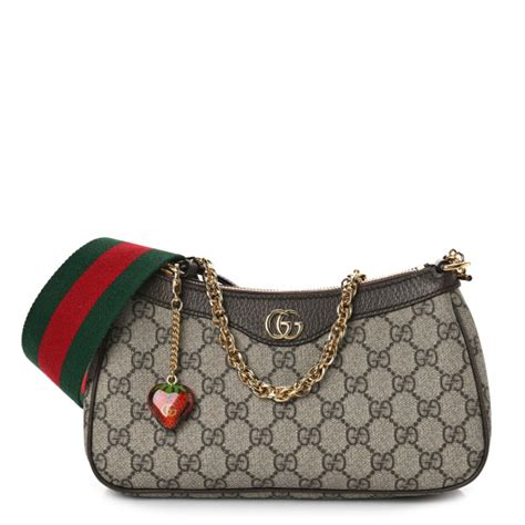 GUCCI GG Supreme Monogram Calfskin Web Small Ophidia 